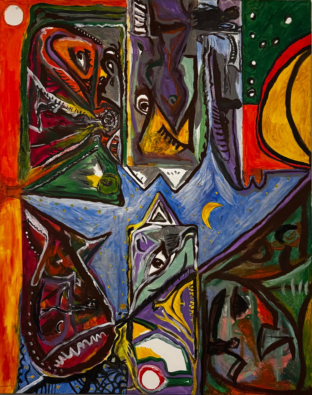 Night Fragments - Original painting on canvas