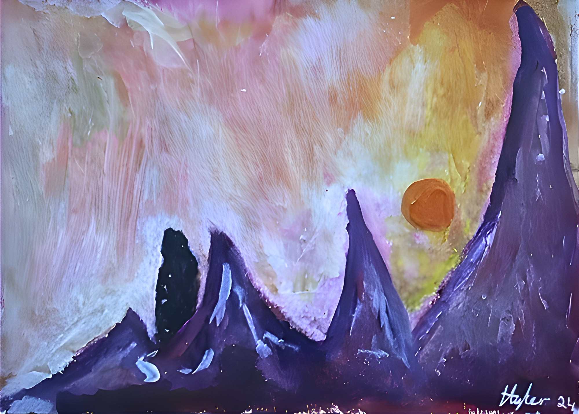 Violet Peaks - Signed fine art print