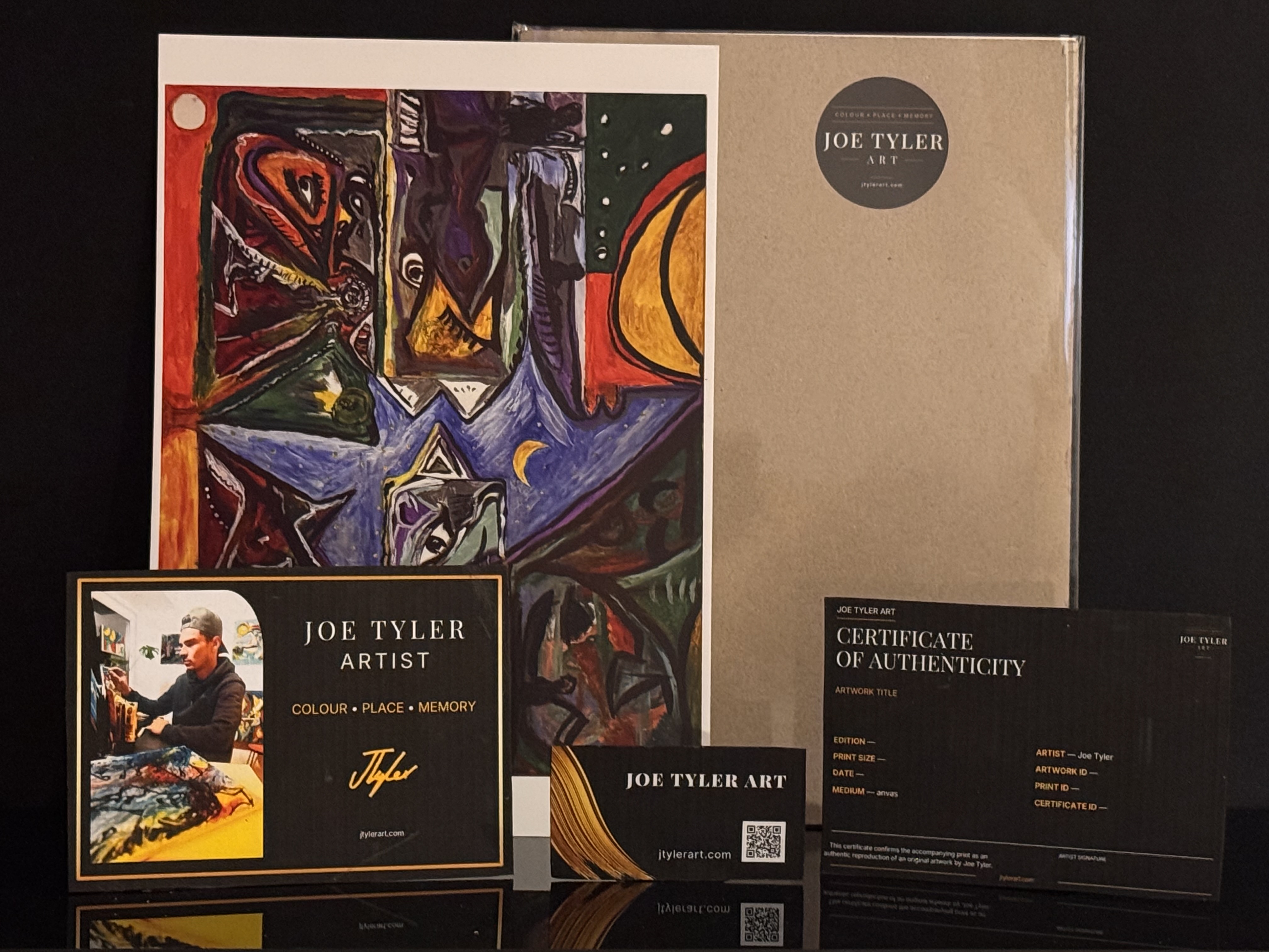 Night Fragments A4 fine art print in cello packet by Joe Tyler